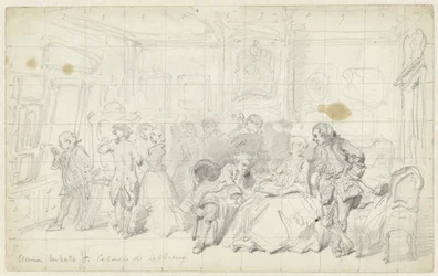 Kunstverdi i et gammelt nederlandsk hus Cabinet de tableaux (tittel på objekt)