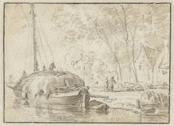 Høylekter på en strand