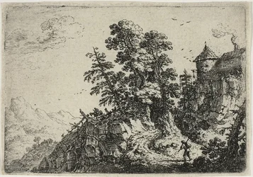 Reisende på svingete vei, fra Six Landscapes