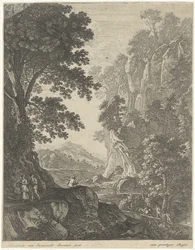 Fjelllandskap med foss Landskap (serietittel)