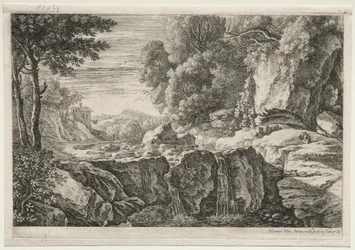 Fire landskap: Den lille fossen