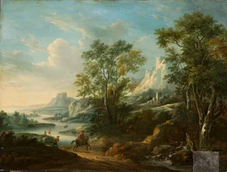 Fjellandskap med elv
