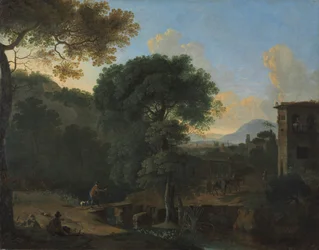 Landskap med reisende, 1630-tallet.