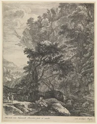 Landskap med fjellbekk