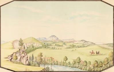 Wichita-fjellene fra Medicine Bluff, Indian Territory, 1867.