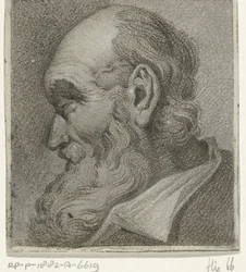 Portrett av en gammel mann, i profil