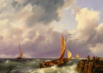 Sendes fra en brygge, 1852