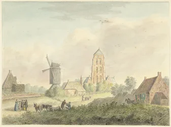 Kirken til landsbyen Westkapelle i Zeeland