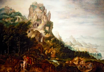 Den gode samaritan (olje på panel)