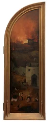 Høyre panel av den siste dommen (olje på panel)