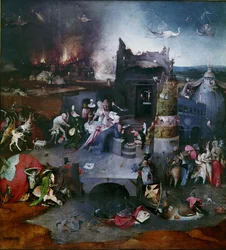 Sankt Antonius’ fristelse, midtpanel i en triptyk, mellom 1495 og 1515