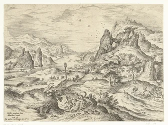 Venus sørger over Adonis død Landskap med bibelske og mytologiske scener (serietittel)