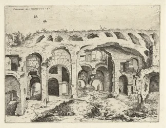 Fjerde utsikt over Colosseum i Roma