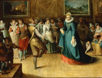 En dansefest (maleri på eik)