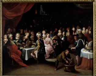 Bryllupet til Cana Maleri av Hieronimus (Hieronymus eller Jerome) Franck (1578-1628) Toulouse musee des Augustins fra 1600-tallet