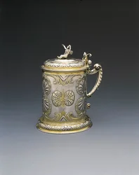 Tankard, Danzig, ca. 1700 (pakke forgylt sølv)