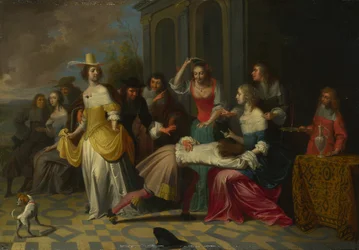 Mine damer og herrer som spiller La Main Chaude, ca. 1655-1665