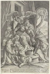 Hellig familie med Elizabeth og døperen Johannes, etter Denys Calvaert, 1563 - før 1611