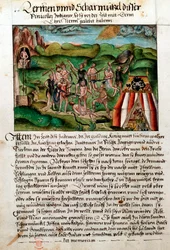 Venezuelanere angriper spanske conquistadorer, 1500-tallet