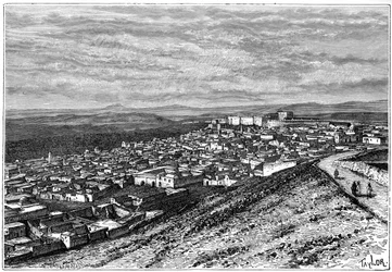 Utsikt over El Kef, Tunisia, c1890