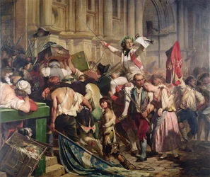 Bastillens erobrere foran Hôtel de Ville i 1789, 1839