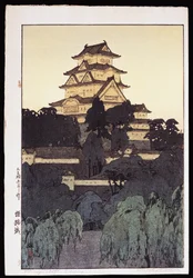 Kveldsutsikt over Himeji-slottet