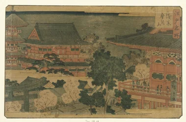 De Kinryuzan Tempel Te Asakusa Asakusa Kinryuzan Bellow m de paazen i edo Edo meisho