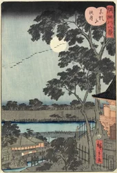 Høstmåne over Matsuchiyama-høyden november 1861