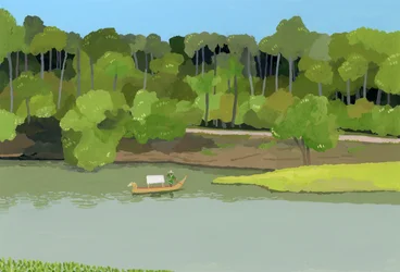 Siem Reap River, Angkor Thom, 2016,