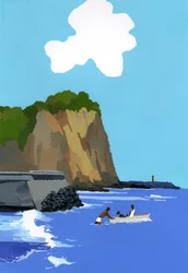 Sommer og sjø og båt.