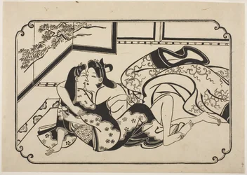 Flirting Lovers, ca. 1673-81 (treblokktrykk)