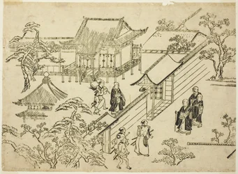 Honbo, fra serien "Scenes of Flower-viewing at Ueno (Ueno hanami no tei)"