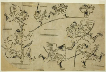 Tengu-kongen trener elevene sine