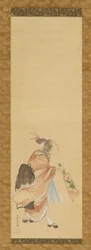 Jente som spiller med racket og fjærball, 1615-1868.