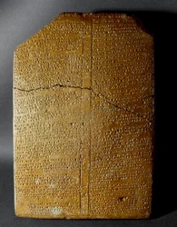 Hettittisk sivilisasjon: kileskrifttavle som transkriberer ritualet til Amihatna, ypperstepresten til den guddommelige Ishara, fra stedet Hattusa (dagens Bogazkoi) 1650-1200 f.Kr. Istanbul arkeologiske museum