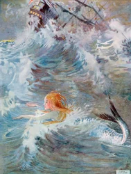 She Dived Deep Down Under the Water, Rising Again Between the Waves, fra 