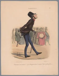 Mannen går i sko som er for små Chiennes de bottes! (...) (tittel på objekt) Vanity (serietittel) Coquetry (serietittel på objekt)