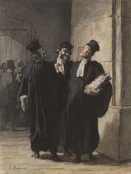Tre advokater i samtale, ca. 1862-65