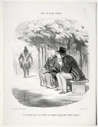 Hva du vil, plate 51: Jeg lurer ikke på at kvinner alltid er glad i militæruniformen, 1848.