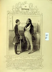 illustrasjoner om ideer og legender Philipon under tittelen Les Cent og Robert Macaire