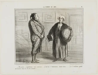 «- Monsieur, jeg slutter i tjenesten din, jeg drar hjem ... Jeg vil ikke være her når verden går under», plate 4 fra La Cométe De 1857