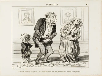 Familiens indre 2. januar - eller faren ved å konsumere overdrevent uhygieniske søtsaker, plate 62 fra Actualités