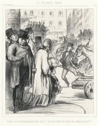 Det nye Paris. Så heldige for de som har det travelt at avenyene har blitt utvidet!!!, plate 301 fra Souvenirs d#39;artistes