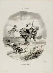 Den jagede jegeren, plate 4 fra La Chasse