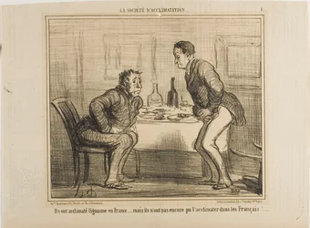 De lyktes i å akklimatisere den indiske poteten til det franske klimaet, men det er fortsatt et problem å akklimatisere franskmennene til den indiske poteten!, tallerken 1 fra La Société D#39;acclimatation