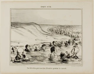 Utsikt over Seinen nær Asnières i hundetiden, plate 2 fra Croquis D#39;été