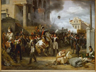 La barriere de Clichy - Forsvaret av Paris ved Porte de Clichy mot de allierte hærene til Storbritannia, Russland, Preussen …