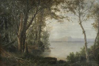 Mount Katahdin, landskap med innsjø og fjell