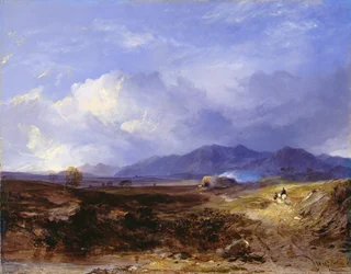 A Drove Road i det vestlige høylandet, ca. 1850 (olje på lerret)