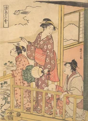 En langhalet Onagadori-høne, fra serien Tolv forskjellige fugler, Shocho junikin..., ca. 1791.